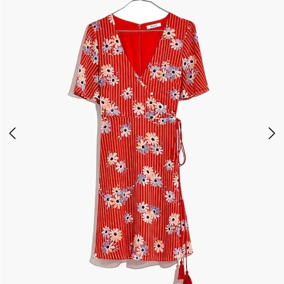 Madewell Button-Wrap Dress in Daisy Society size 4 - Picture 1 of 11